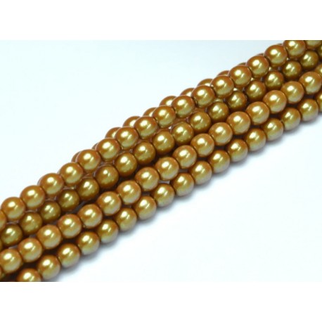 Perle Cerate in Vetro 3 mm Pearl Shell Mocha Latte - 50 Pz