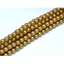 Perle Cerate in Vetro 3 mm Pearl Shell Mocha Latte - 50 Pz