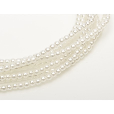 Perle Cerate in Vetro 3 mm Pale White - 50 Pz