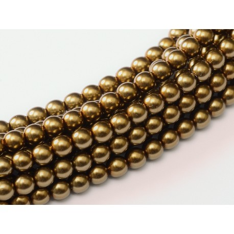 Perle Cerate in Vetro 4 mm Antique Gold - 50 Pz