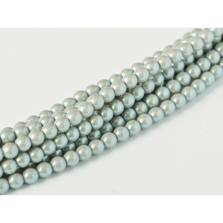 Perle Cerate in Vetro 4 mm Pearl Shell Smoked Silver - 50 Pz