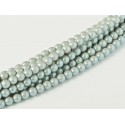 Perle Cerate in Vetro 4 mm Pearl Shell Smoked Silver - 50 Pz