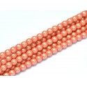 Perle Cerate in Vetro 4 mm Pearl Shell Orange Sherbet - 50 Pz