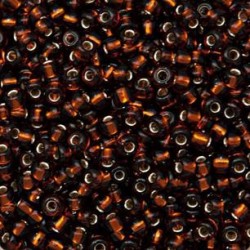 Rocailles Miyuki 8/0 Dark Topaz Silver Lined - 10 g - cod. 0005