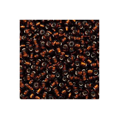 Rocailles Miyuki 8/0 Dark Topaz Silver Lined - 10 g - cod. 0005