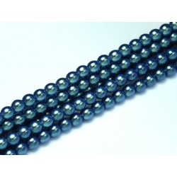 Perle Cerate in Vetro 4 mm Pearl Shell Dusk Blue - 50 Pz