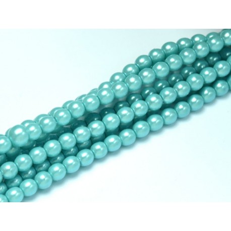 Perle Cerate in Vetro 4 mm Pearl Shell Catalina Blue - 50 Pz