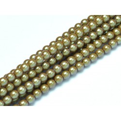 Glass Pearls 4 mm Pearl Shell Topaz - 50 pcs