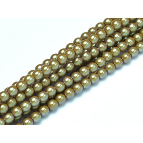 Perle Cerate in Vetro 4 mm Pearl Shell Topaz - 50 Pz