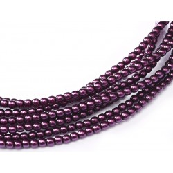 Glass Pearls 4 mm Purple - 50 pcs