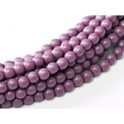 Glass Pearls 4 mm Hollyhock Purple - 50 pcs