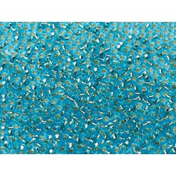 Rocailles Miyuki 8/0 Aqua Silver Lined - 10 g - cod. 0018