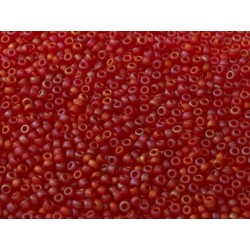 Rocailles Miyuki 8/0 Mat Tr. Red Orange AB - 10 g - cod. 0140FR