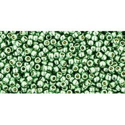 Toho Round 15/0 Permanent Finish Galvanized Mint Green
