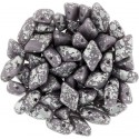 GemDuo 8 x 5 mm Silver Splash Opaque Amethyst - 5 g
