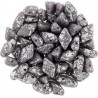 GemDuo 8 x 5 mm Silver Splash Opaque Amethyst - 5 g