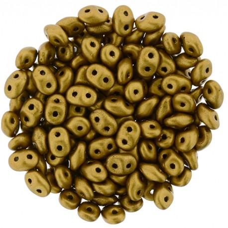 Superduo 2,5x5 mm Matte Metallic Antique Gold- 10 g