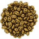 Superduo 2,5x5 mm Matte Metallic Antique Gold- 10 g