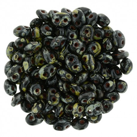 Superduo 2,5x5 mm Jet Picasso - 10 g