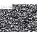 DropDuo 3 x 6 mm Jet Antique Chrome - 40 Pz