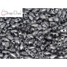 DropDuo 3 x 6 mm Jet Antique Chrome - 40 Pz