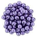 Perle Tonde in Vetro di Boemia 4 mm Color Trends Saturated Metallic Crocus Petal- 50 Pz