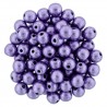 Perle Tonde in Vetro di Boemia 4 mm Color Trends Saturated Metallic Crocus Petal- 50 Pz