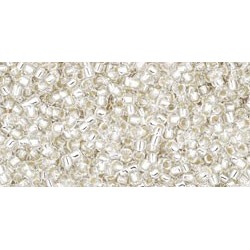 Rocailles Toho 15/0 Silver-Lined Crystal