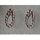 Perno Ovale Forato Burattato 18x10 mm Colore Argento - 2 pz