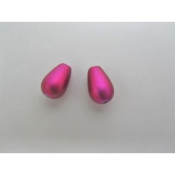 Gocce/Pere Lisce 13x8 mm Dipinte Spray Matte Fucsia 10 pz