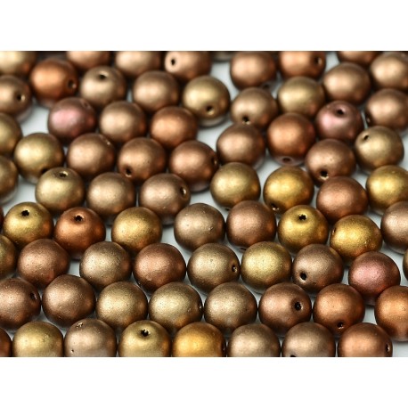 Perle Tonde in Vetro di Boemia 3 mm Metallic Mix - 50 Pz