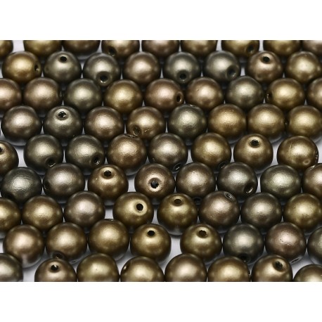 Perle Tonde in Vetro di Boemia 3 mm Zinc Iris - 50 Pz