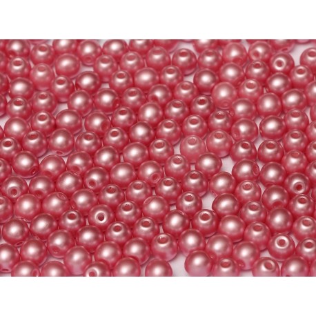 Perle Tonde in Vetro di Boemia 3 mm Pastel Pink - 5 0 Pz