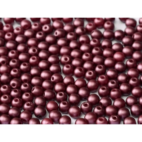 Perle Tonde in Vetro di Boemia 3 mm Pastel Burgundy - 5 0 Pz