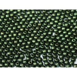 Round Beads 3 mm Jet Red Luster - 50 pcs