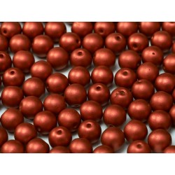Round Beads 4 mm Lava Red - 50 pcs