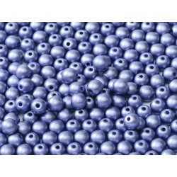 Round Glass Beads 4 mm Metallic Violet - 50 pcs