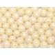 Perle Tonde in Vetro di Boemia 8 mm Chalk White Champagne Luster - 20 Pz