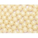 Perle Tonde in Vetro di Boemia 8 mm Chalk White Champagne Luster - 20 Pz