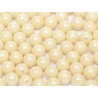 Perle Tonde in Vetro di Boemia 8 mm Chalk White Champagne Luster - 20 Pz