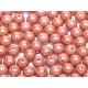 Perle Tonde in Vetro di Boemia 8 mm Chalk White Red Luster - 20 Pz