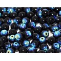 Perle Tonde in Vetro di Boemia 8 mm Jet AB - 20 Pz