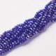 Rondelle Sfaccettate in Vetro 4x3 mm Blue AB - 1 Filo da circa 40 cm