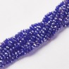 Rondelle Sfaccettate in Vetro 4x3 mm Blue AB - 1 Filo da circa 40 cm
