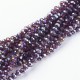 Rondelle Sfaccettate in Vetro 4x3 mm Purple AB - 1 Filo da circa 40 cm