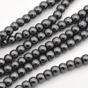 Ematite non magnetica Tonda Liscia 4 mm - 1 Filo da circa 100 pz