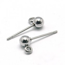 Perno Acciaio Pallina 15x6x4 mm - 2 pz