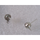 Perno Con Strass 6 mm Color Crystal/Rodio - 2 pz