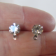 Perno Con Strass 6 mm Color Crystal/Rodio - 2 pz