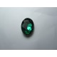 Cabochon Ovale Sfaccettato in Vetro 18 x 25 mm Emerald - 1 pz